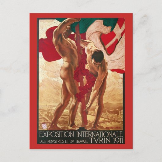 Carte Postale Salon mondial de Turin 1911 (Devant)