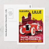 Carte Postale Salon Régional De L'Automobile ~ Lille (Devant / Derrière)
