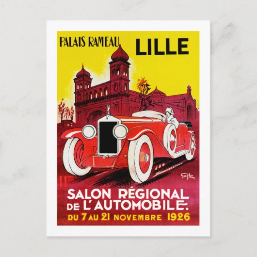 Carte Postale Salon Régional De L'Automobile ~ Lille (Devant)