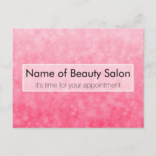Carte Postale Salon rose moderne Rendez-vous Soft Chic Bokeh (Devant)