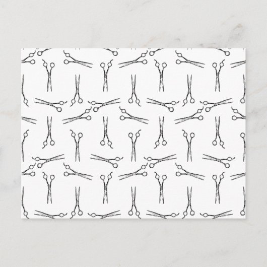 Carte Postale Salon Scissors Hairtravars shears CUSTOM BG COLOR (Devant)