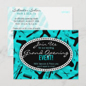 Carte Postale Salon turquoise Blue Hair Grand Ouverture (Devant / Derrière)