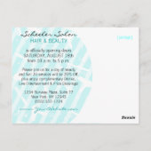 Carte Postale Salon turquoise Blue Hair Grand Ouverture (Dos)