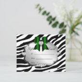 Carte postale Salon Zebra Jewels Bow Green (Debout devant)