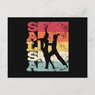 Carte Postale Salsa Dancing Couple Dance Latino-Américaine Vinta