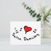 Carte Postale Salsa Dancing I Heart Love Cadeau (Debout devant)