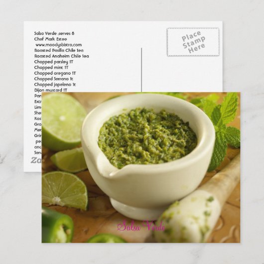 Carte Postale Salsa Verde (Devant / Derrière)