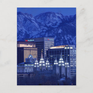 Carte Postale Salt Lake City Downtown Winter Skyline