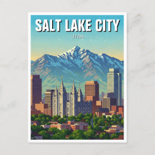 Carte Postale Salt Lake City Skyline Utah