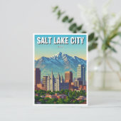 Carte Postale Salt Lake City Skyline Utah (Debout devant)