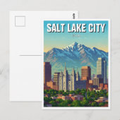 Carte Postale Salt Lake City Skyline Utah (Devant / Derrière)