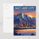 Carte Postale Salt Lake City Skyline Utah (Devant / Derrière)