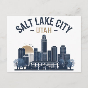 Carte Postale Salt Lake City Utah rétro vintage Voyage