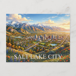 Carte Postale Salt Lake City Utah Voyage Paysage urbain de mon