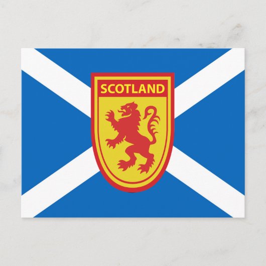 Carte postale Saltire et Scotland Shield (Devant)