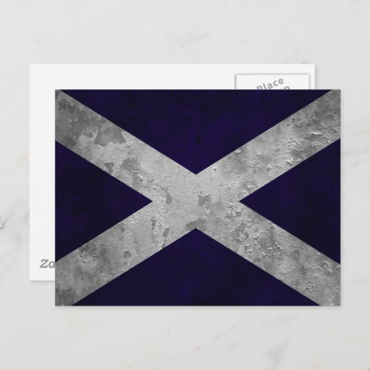 Carte Postale Saltire Grunge (Devant / Derrière)