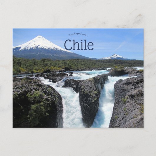 Carte Postale Saltos del Rio Petrohué Chili (Devant)