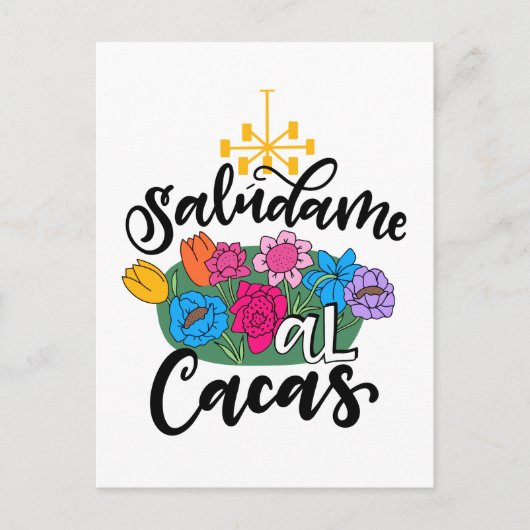 Carte Postale Saludame Al Cacas, en lettres (Devant)