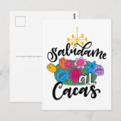 Carte Postale Saludame Al Cacas, en lettres (Devant / Derrière)