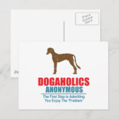 Carte Postale Saluki (Devant / Derrière)