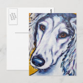 Carte Postale Saluki (Devant / Derrière)