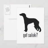 Carte Postale Saluki (Devant / Derrière)
