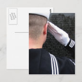 Carte Postale Saluons le mur commémoratif du Vietnam (Devant / Derrière)