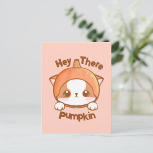 Carte Postale Salut Citrouille Juste Pour Dire Bonjour Kawaii