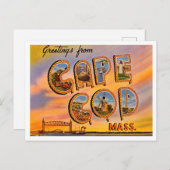 Carte Postale Salut de Cape Cod, Massachusetts Travel (Devant / Derrière)