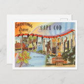 Carte Postale Salut de Cape Cod, Massachusetts Travel (Devant / Derrière)