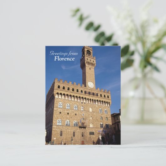 Carte postale "Salut de Florence" (Debout devant)