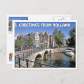 CARTE POSTALE SALUT DE HOLLAND (Devant / Derrière)