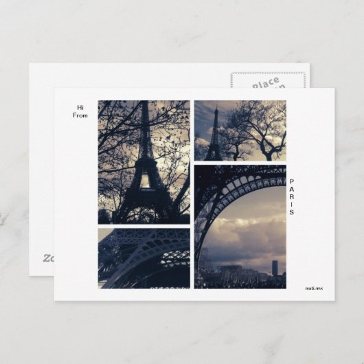 Carte Postale Salut de Paris (Devant / Derrière)