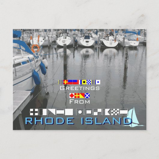 Carte Postale Salut de Rhode Island (Devant)