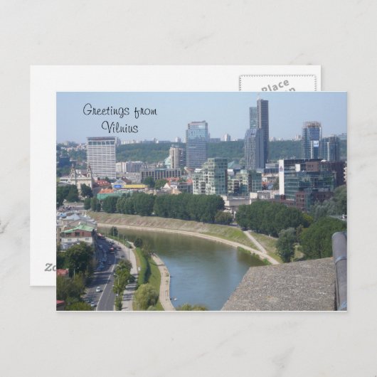 Carte Postale Salut de Vilnius (Devant / Derrière)