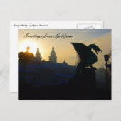 Carte Postale salut dragon (Devant / Derrière)