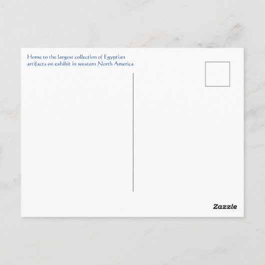CARTE POSTALE SALUT DU MUSÉE ÉGYPTIEN ! (Dos)