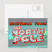 CARTE POSTALE SALUT DU PÔLE NORD (Devant / Derrière)