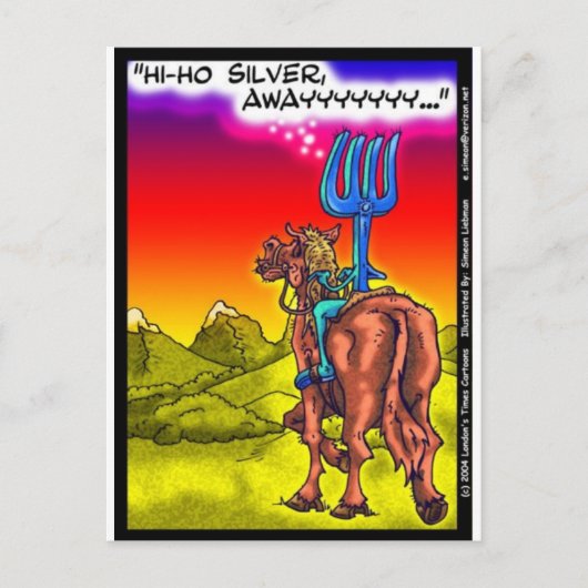 Carte Postale Salut Ho Silver ? Dons de caricature pour Ranger s (Devant)