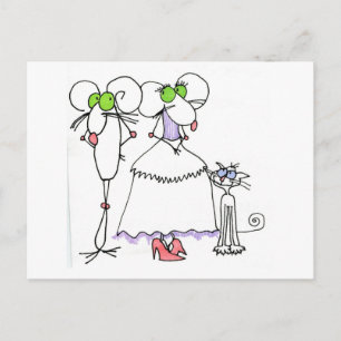 Carte Postale SALUT mariage MICE CRITTER & SKCAT