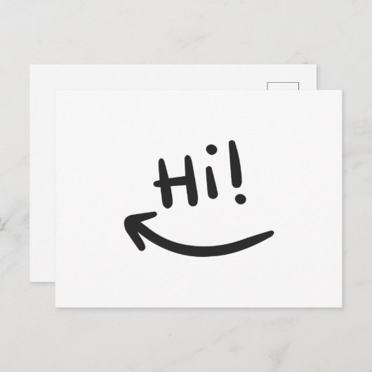 Carte Postale Salut souriant (Devant / Derrière)