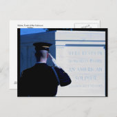 Carte Postale Salut, Tombe du soldat inconnu (Devant / Derrière)