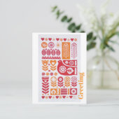 Carte postale - Salutation (Debout devant)