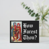 Carte Postale Salutation amusante Comment Farest-ce que vous cos (Debout devant)