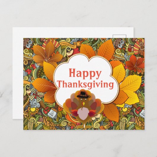 Carte Postale Salutation bon thanksgiving (Devant / Derrière)