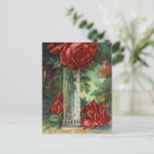 Carte Postale Salutation d'anniversaire vintage (Debout devant)