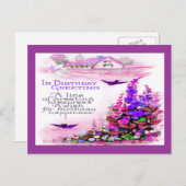 Carte Postale Salutation d'anniversaire vintage avec fleurs (Devant / Derrière)