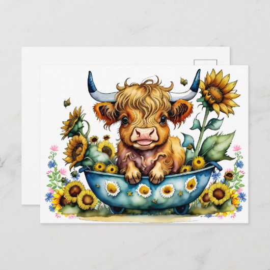 Carte Postale Salutation de campagne (Devant / Derrière)