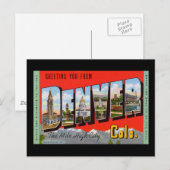 Carte Postale Salutation de Denver Colordao (Devant / Derrière)