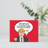 Carte Postale Salutation de Donald Trump - Joyeux anniversaire - (Debout devant)